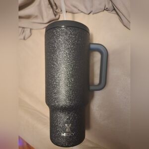 Black Textured Travel Mug